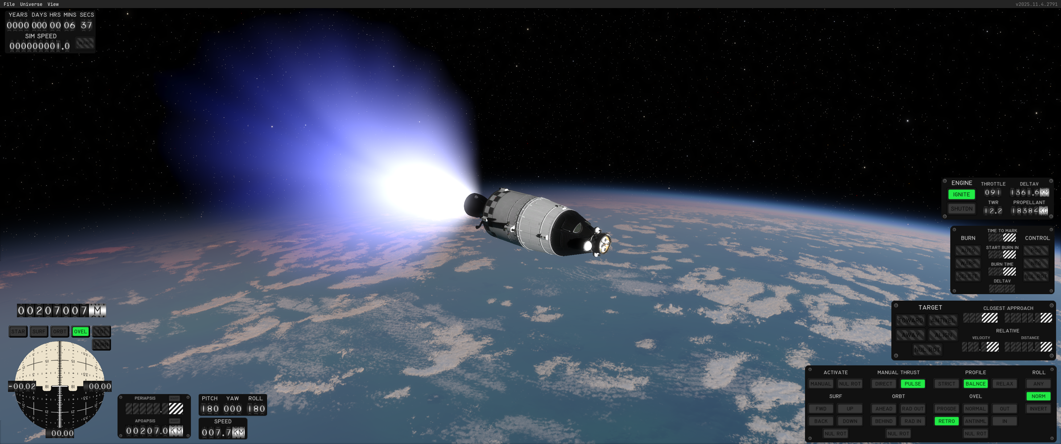 A screenshot from Kitten Space Agency