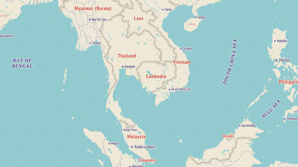 Map of South East Asia