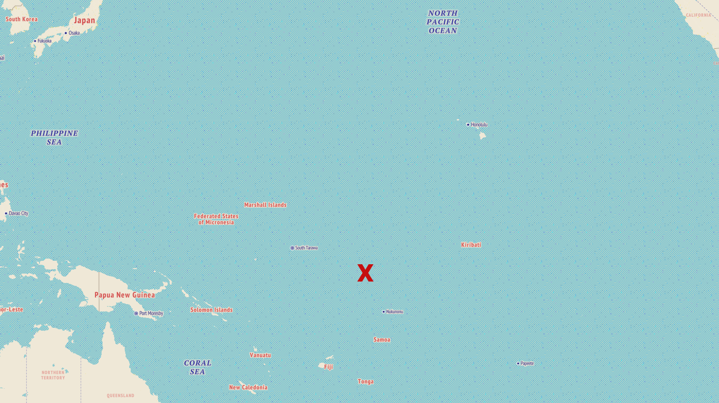 Location of Nikumaroro Island