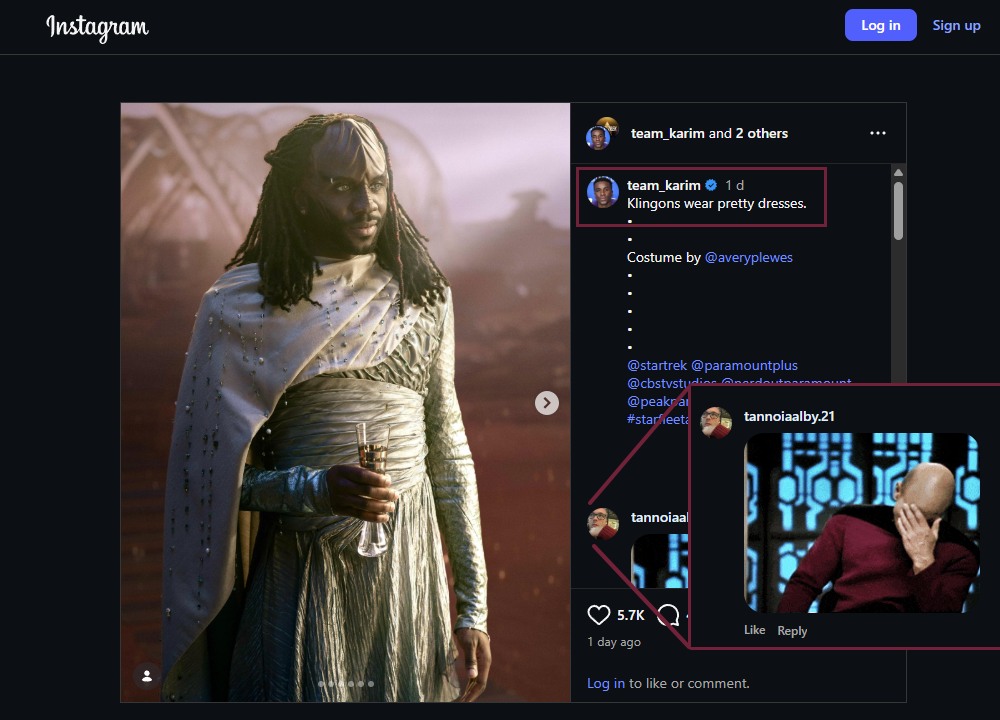 Klingons Wear Pretty Dresses