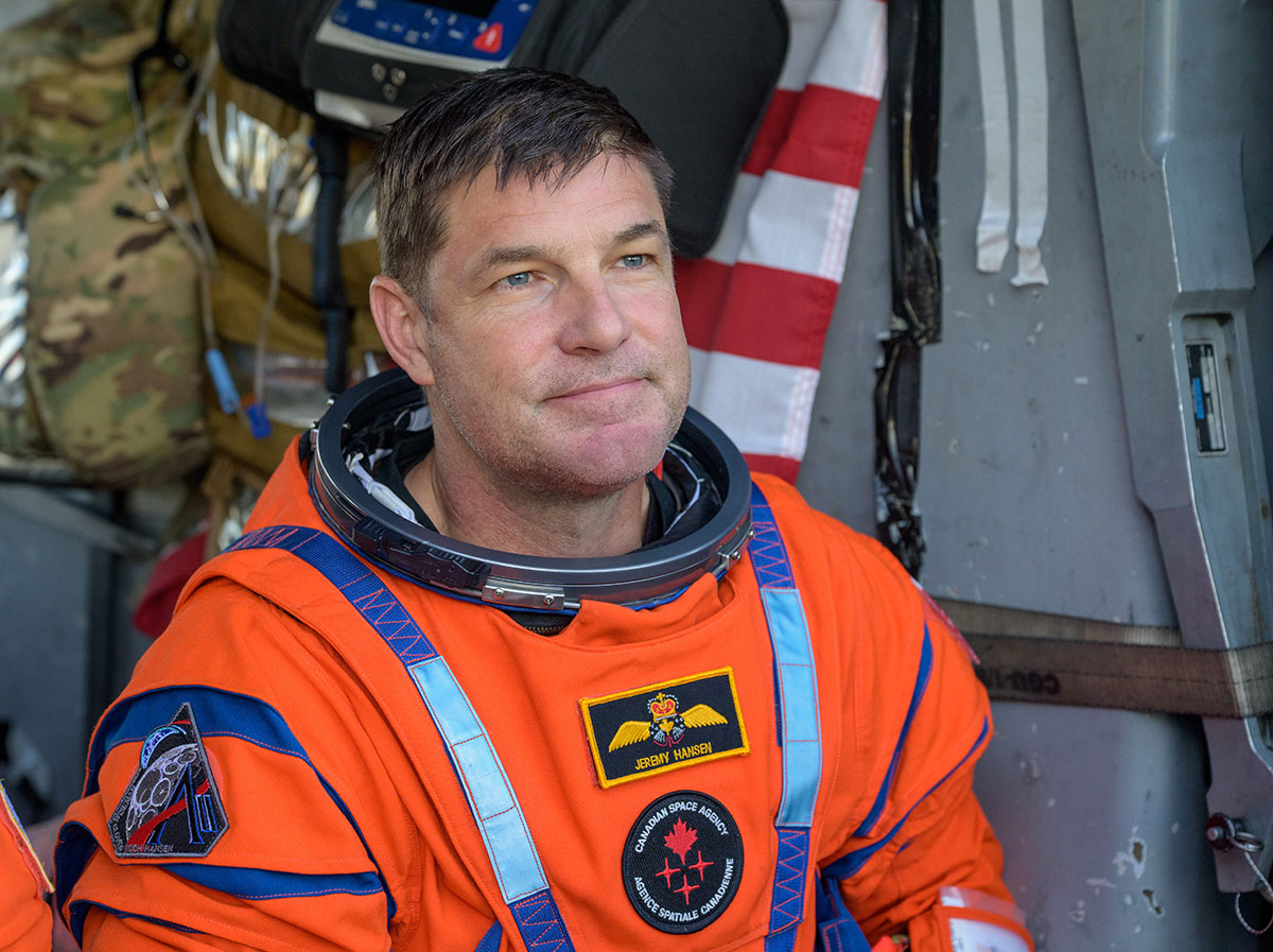 The astronauts back on Earth